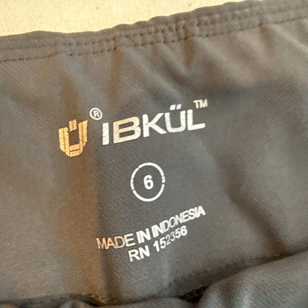 IBKUL 4 Way Stretch Pull on Ankle Pant Gray Size 6 Sun Protection Office Or Camp - Picture 5 of 11